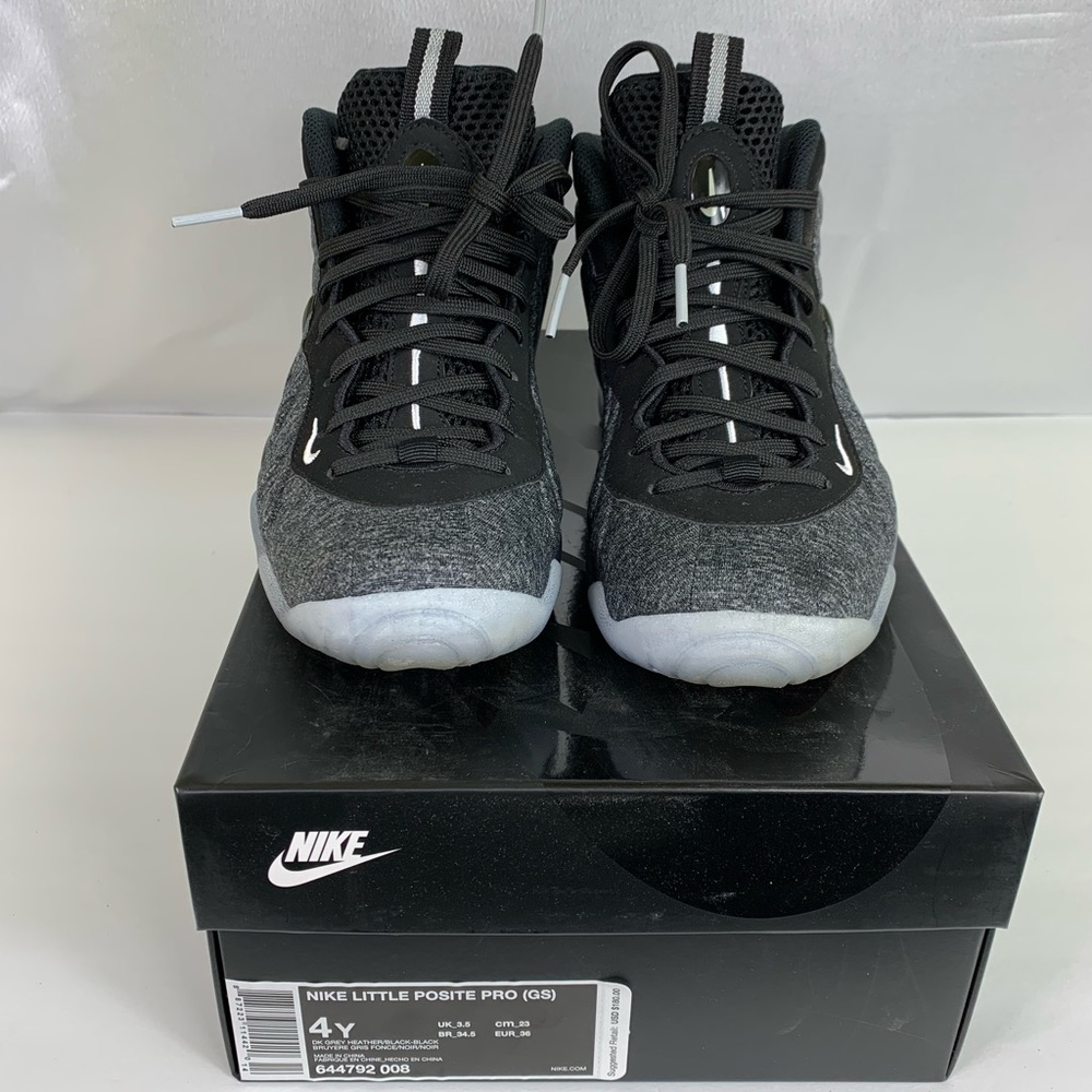 NIKE FOAMPOSITE Dark Gray Heather/Black GS/BOY 4Y